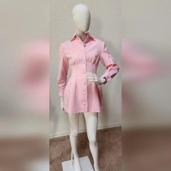 Showpo Thelma Mini Dress- Bottom Front Pleat Waist Size 2 - Picture 2 of 9